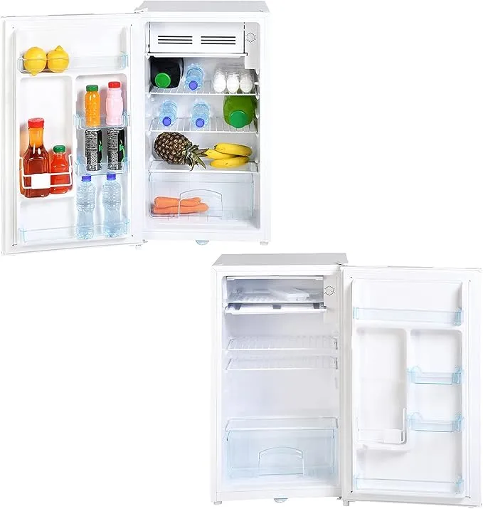 Super General SGR131H1 90L Single Door Refrigerator, Compact Mini Refrigerator with Adjustable Wire Shelves, Child Lock, Manual Defrost Cooling, R600a Refrigerant, White/Silver Finish 4