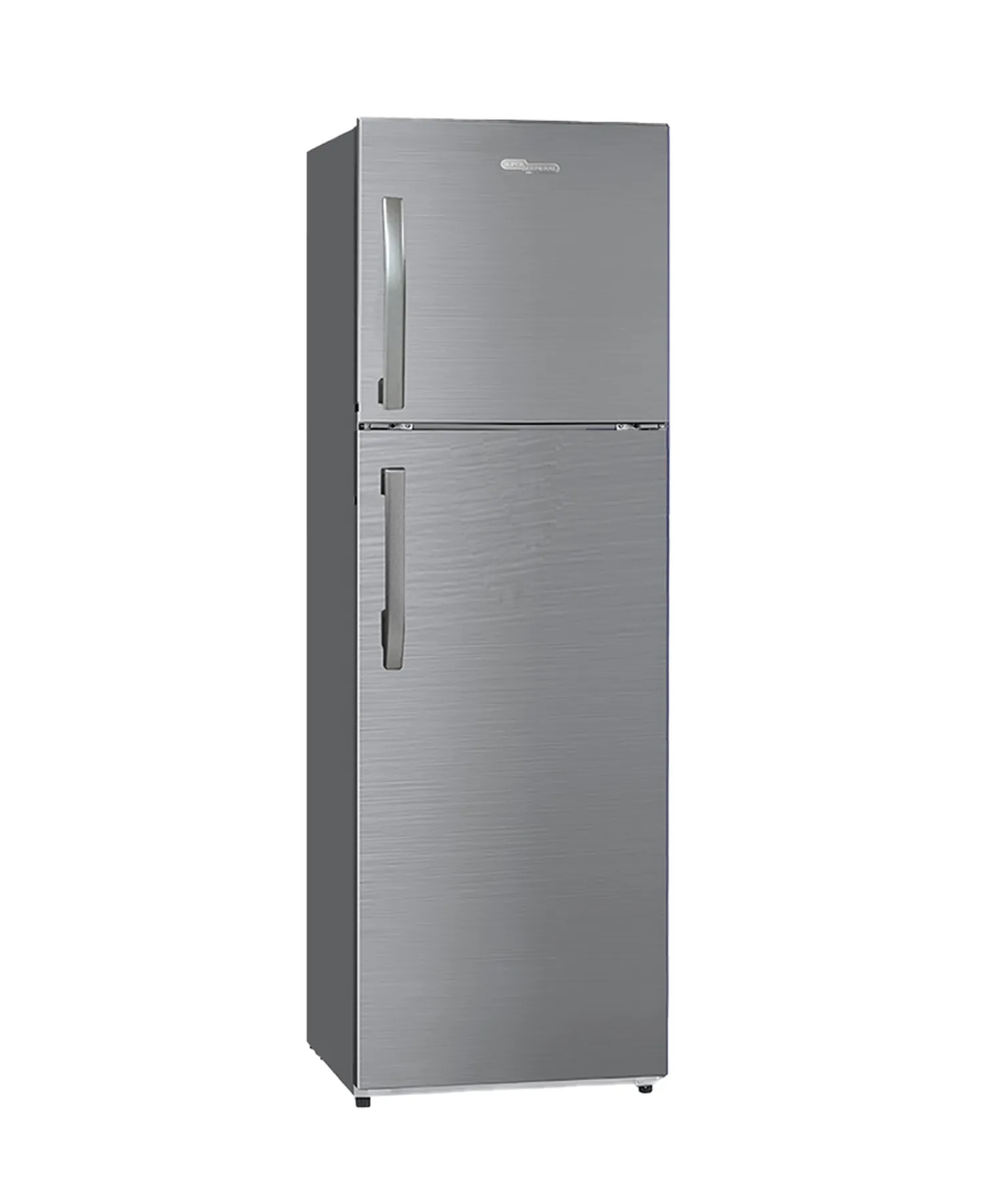 Super General SGR360N 300L Top Mount Refrigerator, No Frost Double Door Refrigerator with Tempered Glass Shelves, LED Interior Lighting, Quiet Operation, R600a Refrigerant, White