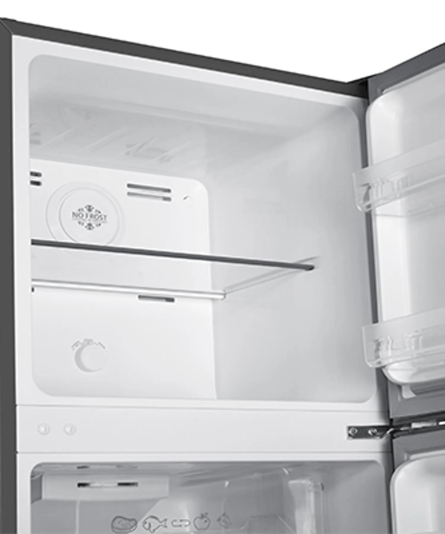 Super General SGR365IE 360L Top Mount Refrigerator, Inverter Compressor No Frost Double Door Refrigerator with Electronic Temperature Control, Multi Air Flow Cooling, Chiller Zone, LED Interior Light, Inox Finish 4