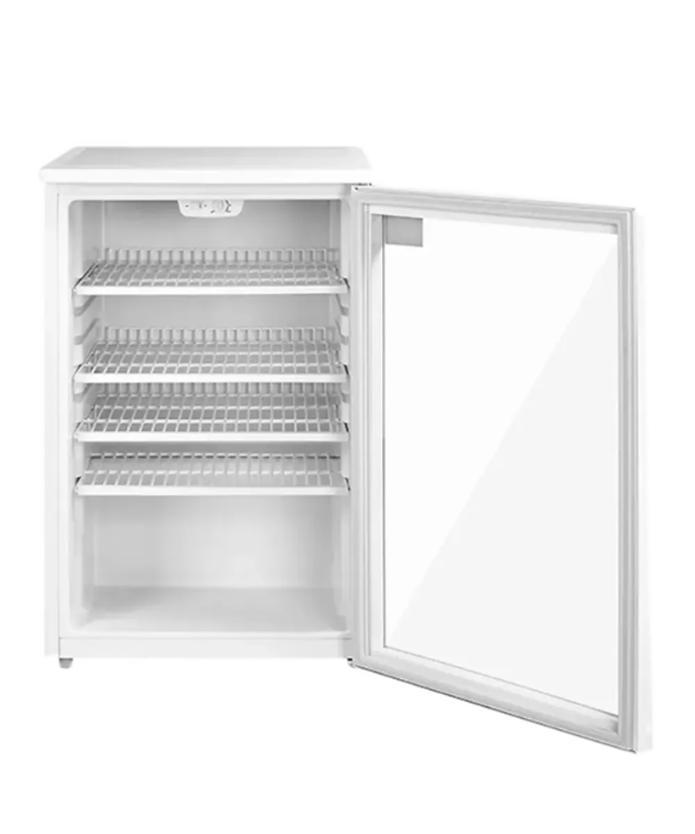 Super General SGSC137 133L Single Door Showcase Chiller, Commercial Beverage Display Refrigerator with Glass Door, 3 Wired Shelves, Lock & Key, R600a Refrigerant, White 4