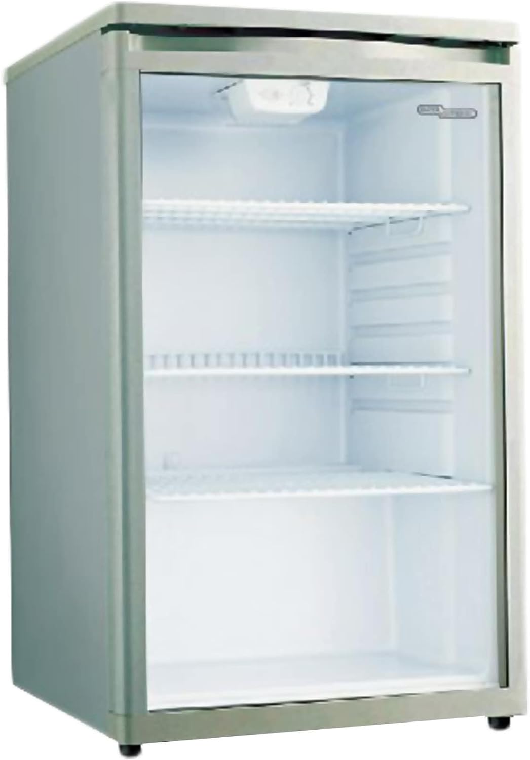 Super General SGSC138 150L Gross / 133L Net Single-Door Showcase Chiller, Single-Layer Glass Door, 3 Adjustable Wire Shelves, Lock and Key, Defrost Cooling, Adjustable Thermostat, Beverage Display Cooler, White – 1 Year Warranty