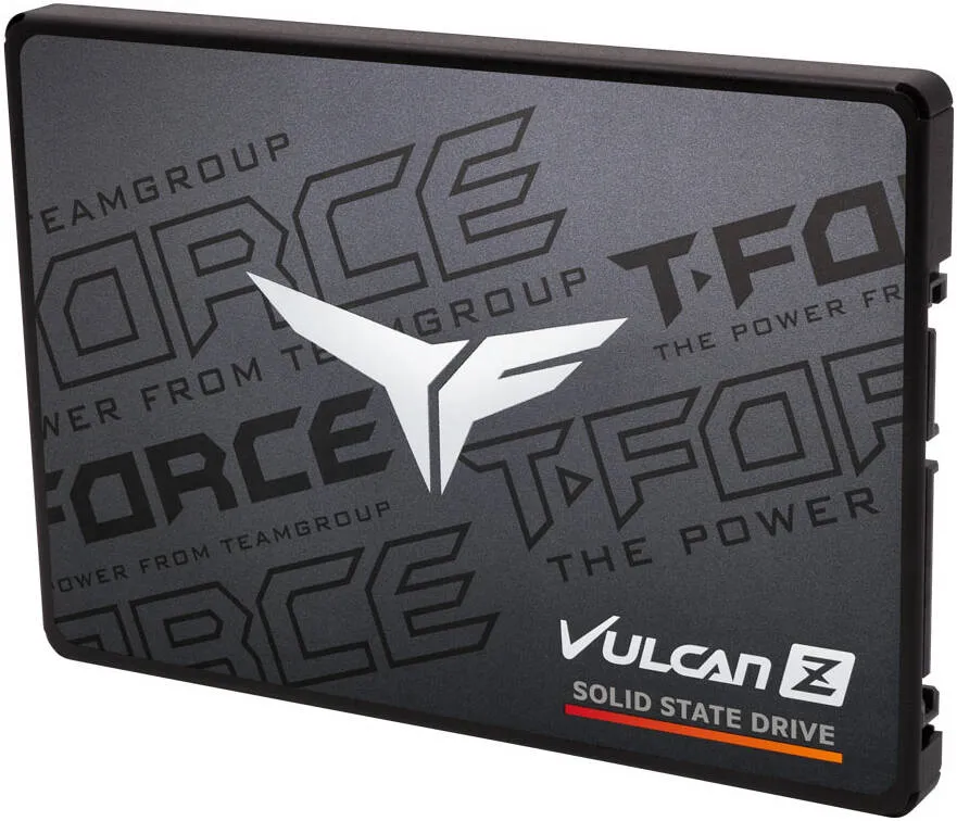 Team Group Vulcan Z Internal SSD, 1TB Capacity, Up to 550 MB/s Sequential Read & 500 MB/s Sequential Write, 200 TBW, 3D NAND Type, Shock Resistant, Gray | T253TZ001T0C101 3