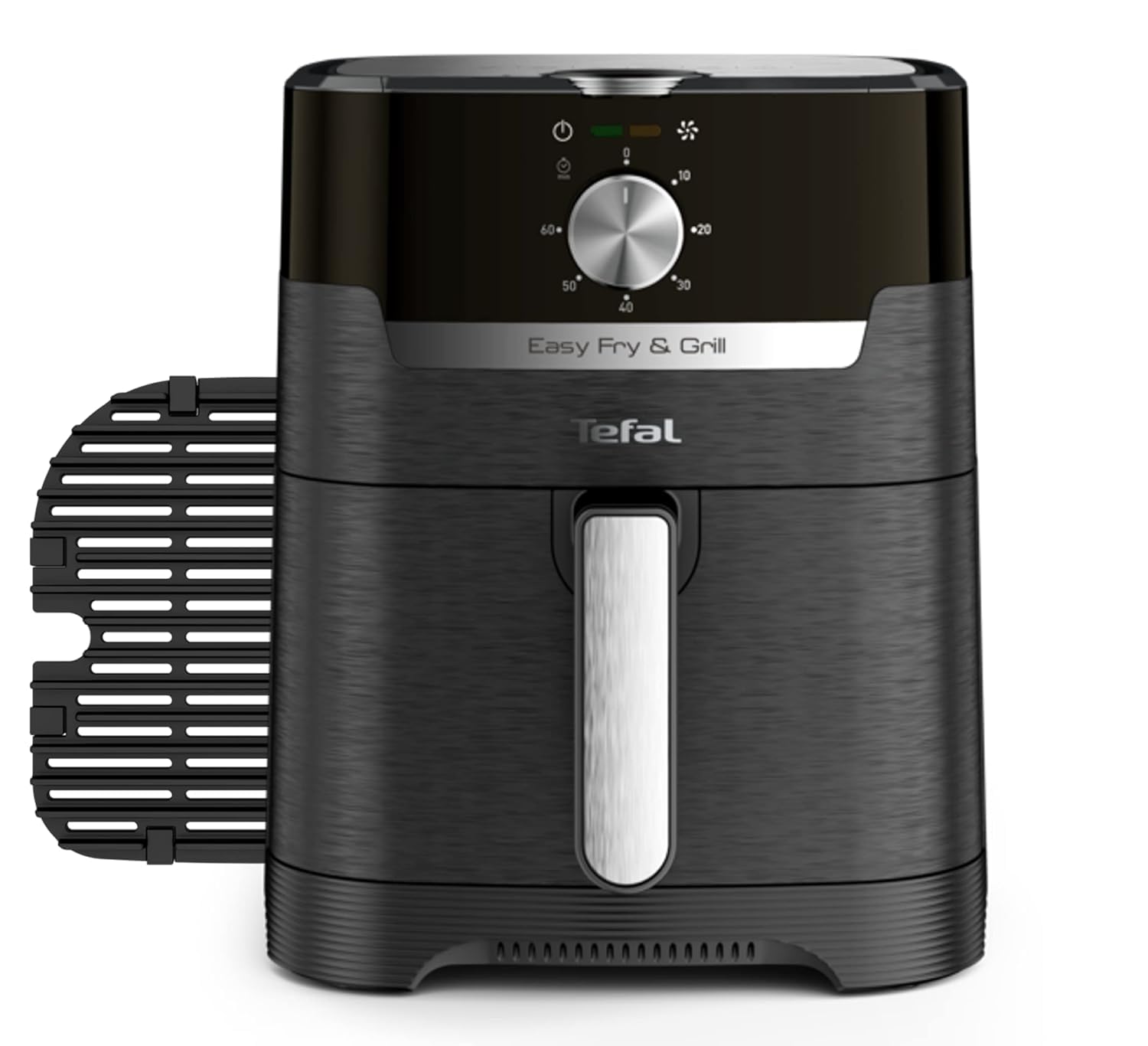 TEFAL Easy Fry & Grill Classic 2-in-1 Air Fryer, 4.2L, 1550W, Air Fry and Grill Functions, Die-Cast Aluminium Grill Grid, 80–200°C Adjustable Temperature, 60-Minute Timer, Dishwasher-Safe Parts, Black – EY501827