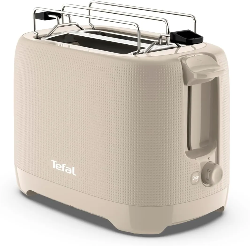 TEFAL TOASTER | Morning 2-Slot Toaster with Bun Warmer for Rolls, Baguettes & Croissants | 7 Browning Levels | TT2M1B27