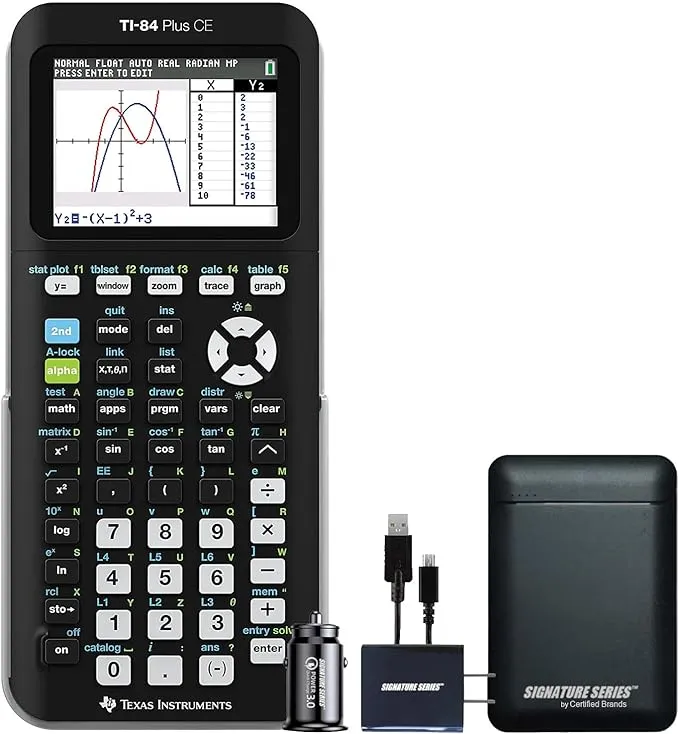 TEXAS INSTRUMENTS CALCULATOR TI-84 PLUS CE PYTHON ENHANCED GRAPHING PLUS SOFTWARE BLACK