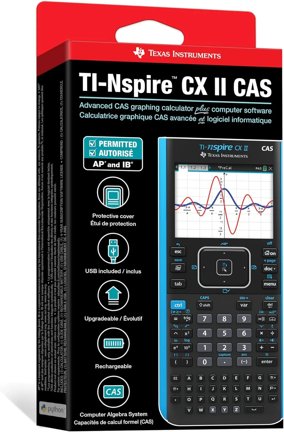 Texas Instruments TI-Nspire CX II CAS Color Graphing Calculator with Student Software (PC/Mac) 3
