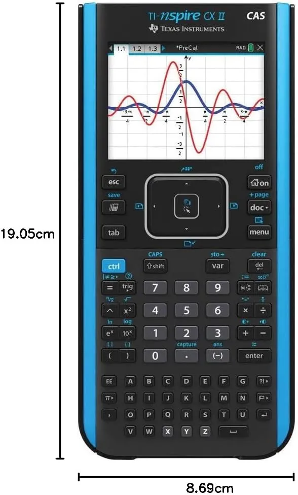 Texas Instruments TI-Nspire CX II CAS Color Graphing Calculator with Student Software (PC/Mac) 5