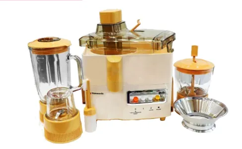 Tolosonic TS-JB176PS3 3-in-1 Juicer Blender & Grinder Mill, 1.25L, 500W, Stainless-Steel Blades, Orange