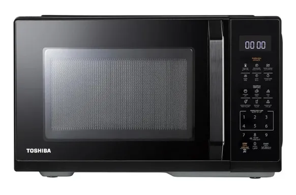 TOSHIBA Microwave Oven 20L Solo Microwave 11 Power Levels, 6 Auto Menu, Easy Defrost-Black-MW3-EM20PE(BK)