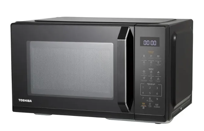 TOSHIBA Microwave Oven 20L Solo Microwave 11 Power Levels, 6 Auto Menu, Easy Defrost-Black-MW3-EM20PE(BK)