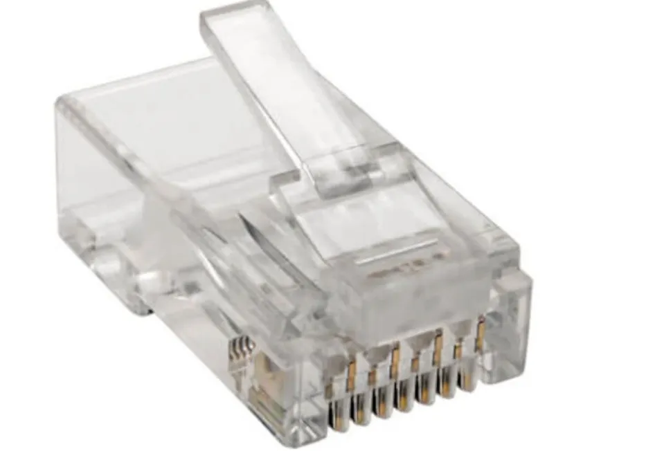 TRIPP LITE 100 Pack Cat6 RJ45 Modular Connector Plug Solid/Stranded RND (N230-100)