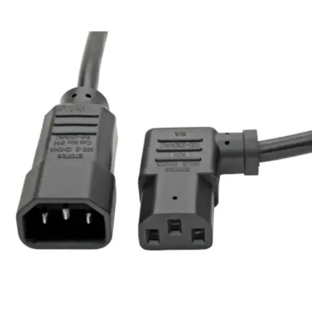 Tripp Lite P004-002-13LA IEC C14 to C13 Left-Angle Power Extension Cable – 10A – 0.61m (2ft)
