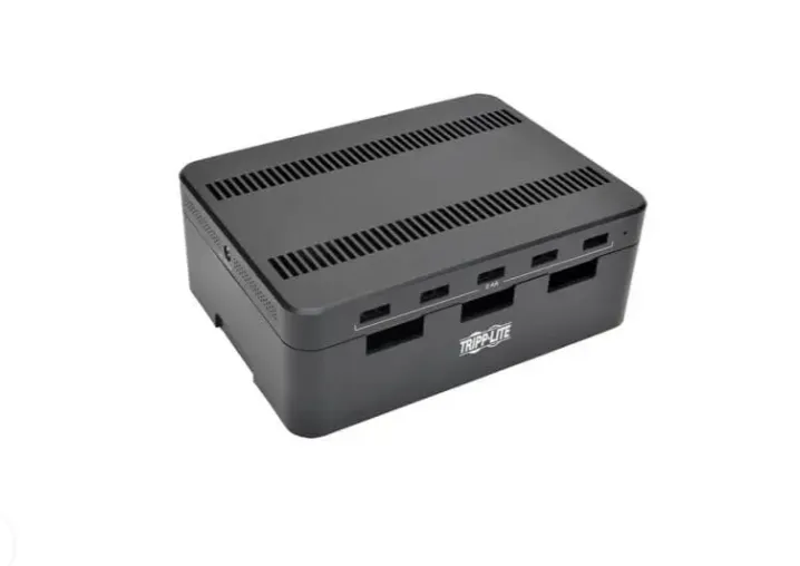 Tripp Lite U280-005-ST 5-Port USB Charging Station with Built-In Device Storage – 48W (230V Compatible)