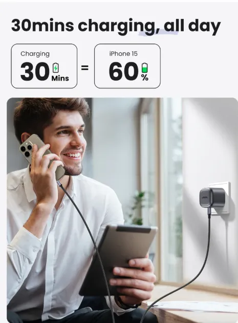 UGREEN CD305-90878 GaN Fast Charger 30W UK 2