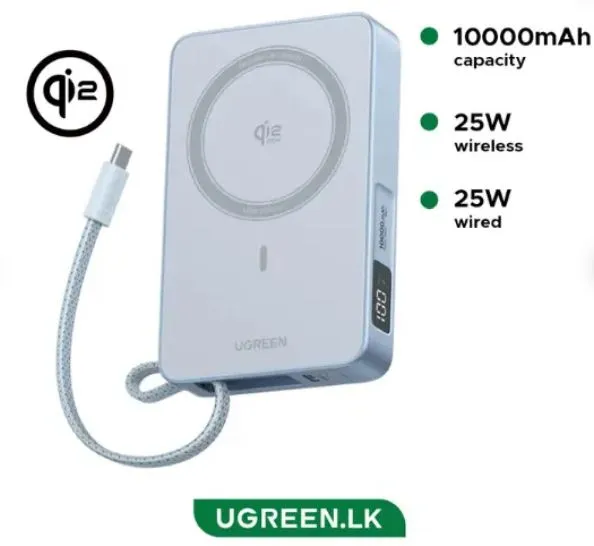 UGREEN MagFlow Qi2 10,000mAh Power Bank 2