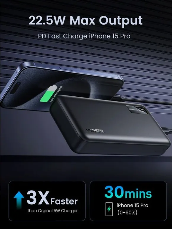 UGREEN PB312-25683 20000mAh PD 22.5W Power Bank 3