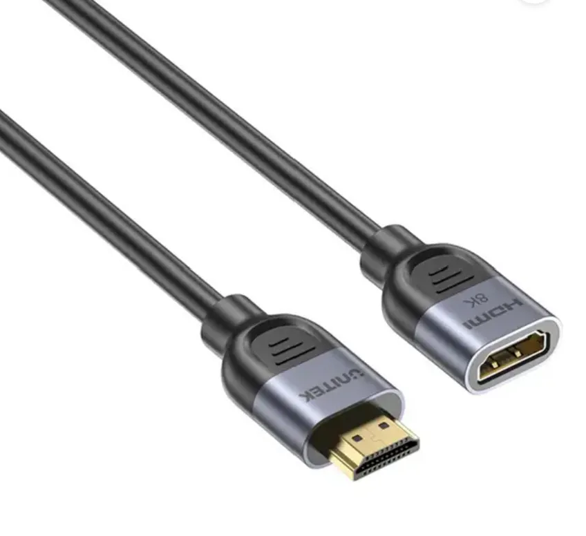 Unitek 0.5M, 8K 60Hz HDMI 2.1 Male to Female Extension Cable, Black, UNITEK Gift Box C11091AGY01-0.5M 2