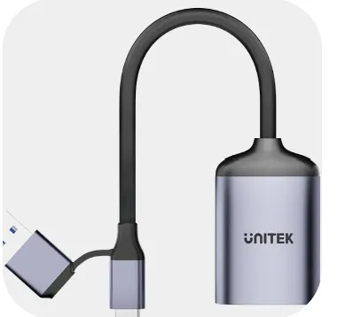 UNITEK 2-in-1 USB-C/A SD4.0 Card Reader with High