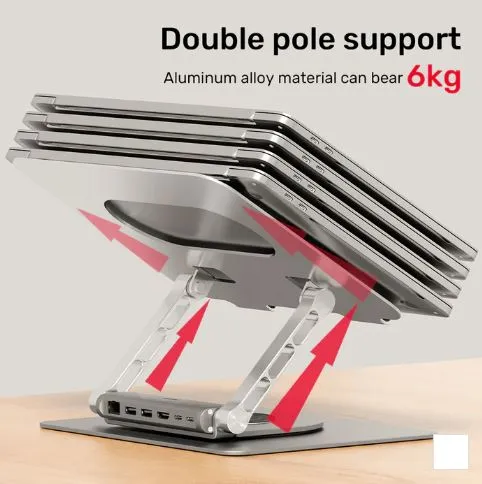 UNITEK 360° Rotating Laptop Stand with USB-C Hub D1109B01 4