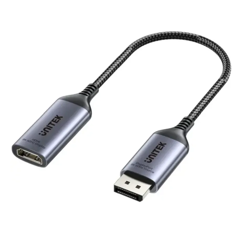 Unitek DisplayPort To HDMI Adapter 15cm Space Grey – V1611A01