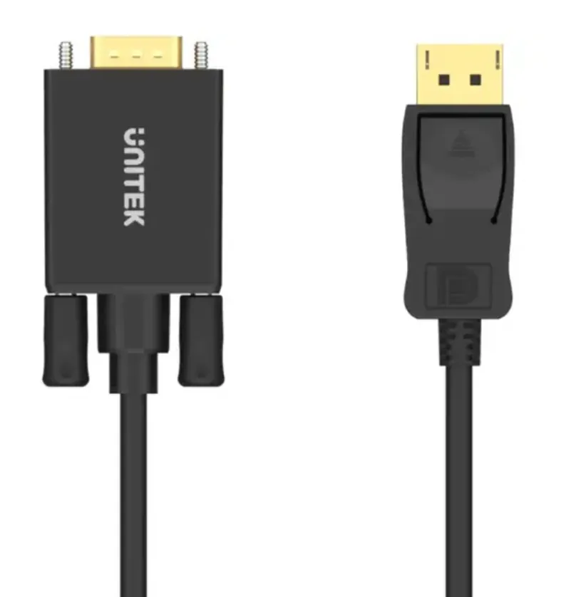 Unitek DisplayPort To VGA Cable 1.8m Black – Y-5118F