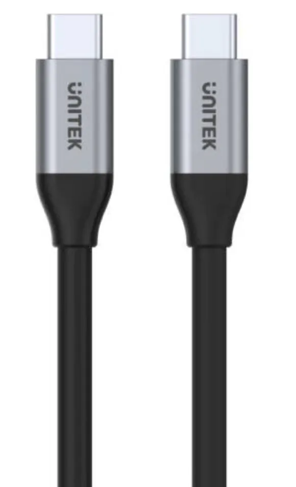 Unitek Full-Featured USB-C 100W PD Fast Charging Cable with 4K@60Hz and 5Gbps, 4K Display Output & 5Gbps SuperSpeed Data, Integrated E-MARK Chip, 2M Cable Length, Space Gray | C14091ABK 2