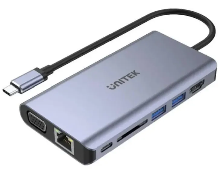 UNITEK uHUB O8+ 8-in-1 USB-C Hub D1019B 2