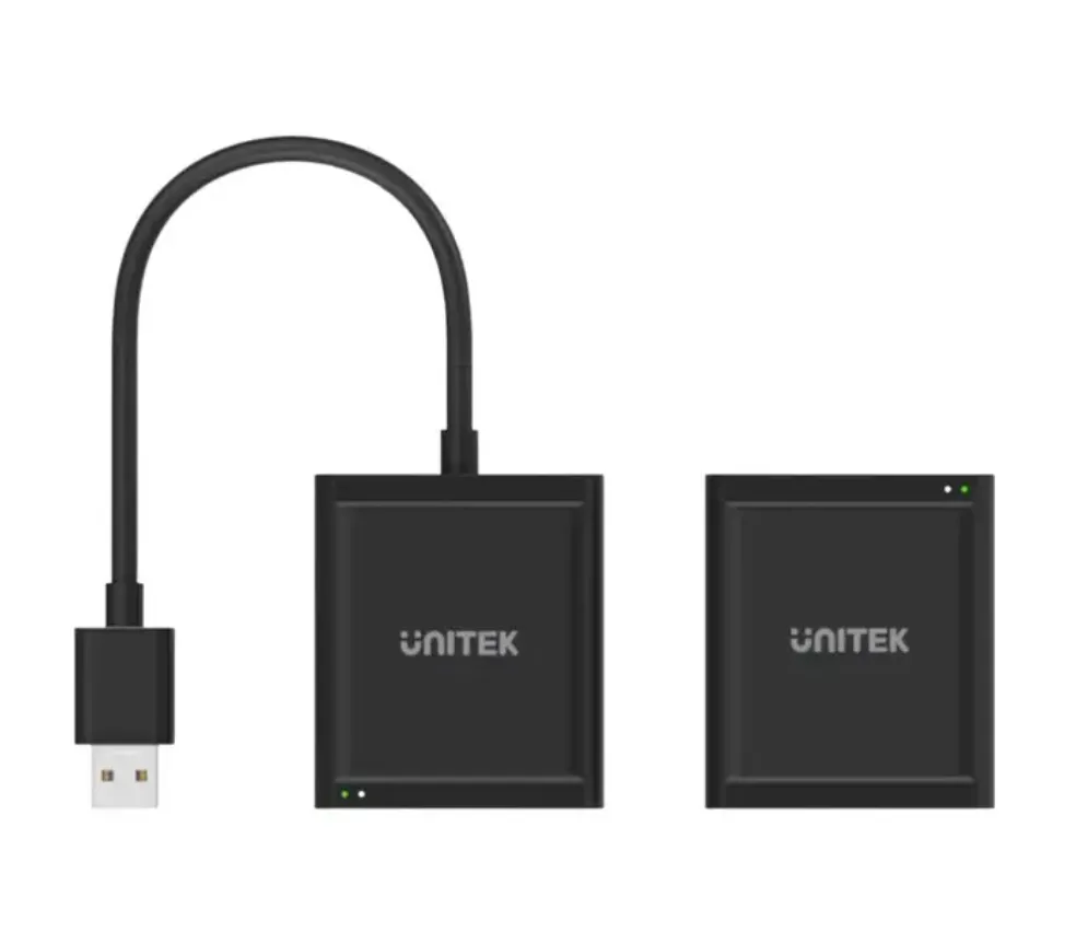 Unitek USB 2.0 4 Port Extender Over Cat Cable 1.5m Black – Y-2516-UK