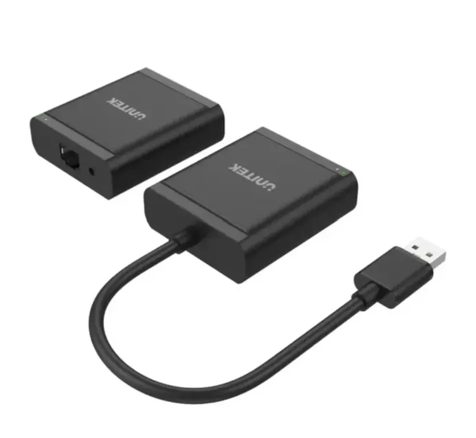 Unitek USB 2.0 4 Port Extender Over Cat Cable 1.5m Black – Y-2516-UK