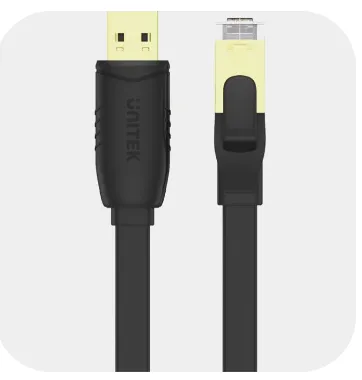 UNITEK USB 2.0 to RJ45 Console Rollover Flat Cable
