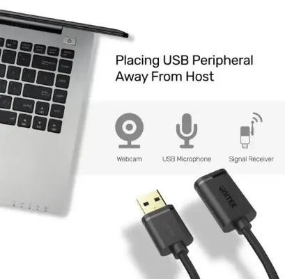 Unitek USB 3.0 Extension Cable 1m Black – Y-C457GBK 2