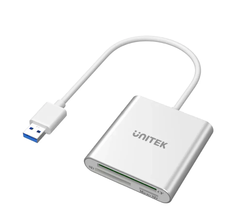 UNITEK USB 3.0 Memory Card Reader with 3 Ports & USB 3.0