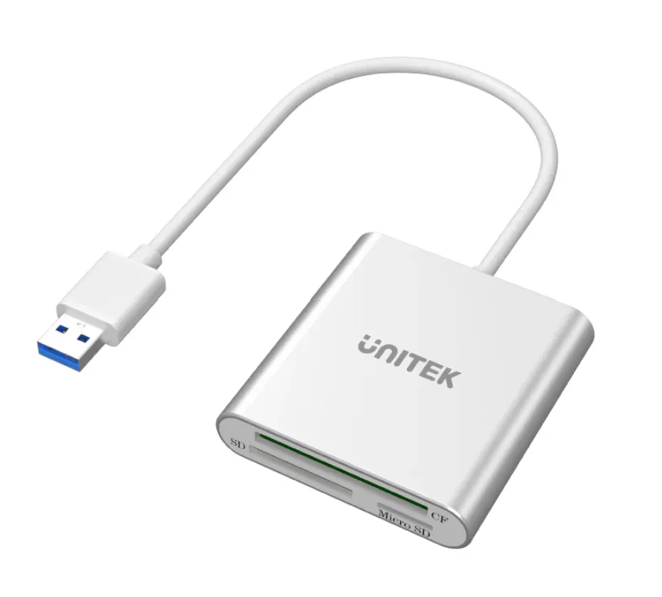 UNITEK USB 3.0 Memory Card Reader with 3 Ports & USB 3.0