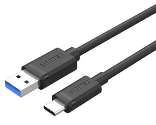 Unitek USB 3.0 to USB-C Charging Cable, Up to 5Gbps Data Transfer Speed, Bare Copper Conductor, Strain Relief Collar, 3 Meter Cable Length, Black | C14103BK-3M