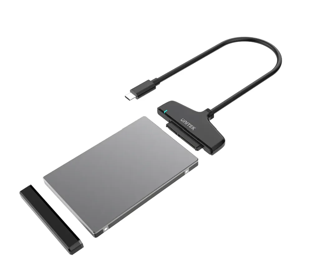 UNITEK USB-C 5Gbps To SATA 6G Adapter, Black Color, UNITEK Gift Box For 2.5" Hard Disk only Y-1096A 2