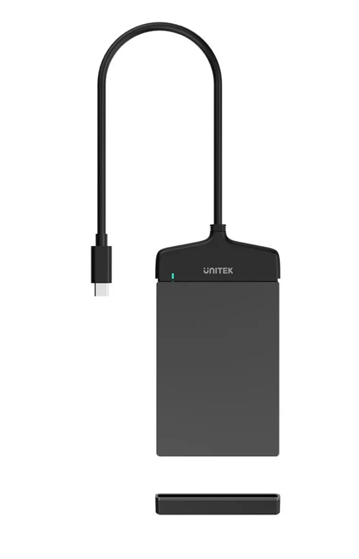 UNITEK USB-C 5Gbps To SATA 6G Adapter, Black Color, UNITEK Gift Box For 2.5" Hard Disk only Y-1096A 3