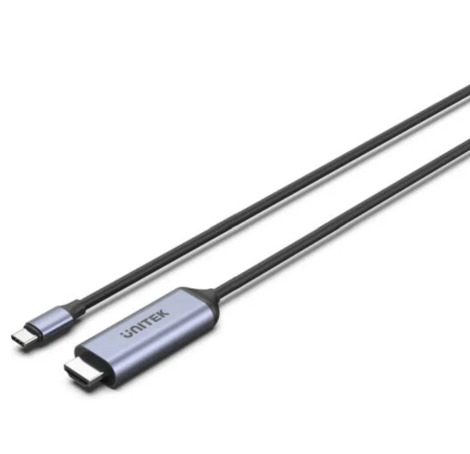 Unitek USB-C to DisplayPort1.4 Cable, Up to 4K@144Hz/8K@60Hz Resolution, Stream with HDCP2.2, Clutter-Free, Aluminum Housing, 1.8M Cable Length, Space Grey | V1423C