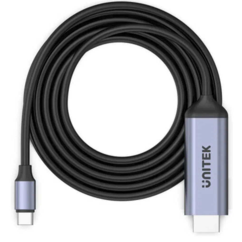 Unitek USB-C to DisplayPort1.4 Cable, Up to 4K@144Hz/8K@60Hz Resolution, Stream with HDCP2.2, Clutter-Free, Aluminum Housing, 1.8M Cable Length, Space Grey | V1423C