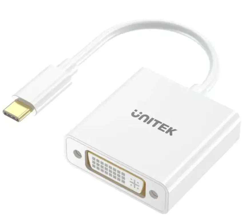 Unitek USB-C To DVI Adapter 15cm Cloud White – V1429A01