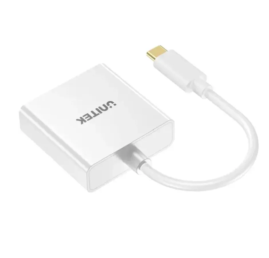 Unitek USB-C To DVI Adapter 15cm Cloud White – V1429A01