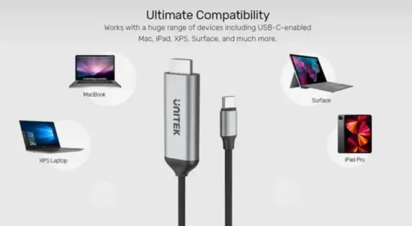Unitek USB-C to HDMI 4K Cable 1.8m Space Grey – V1423A