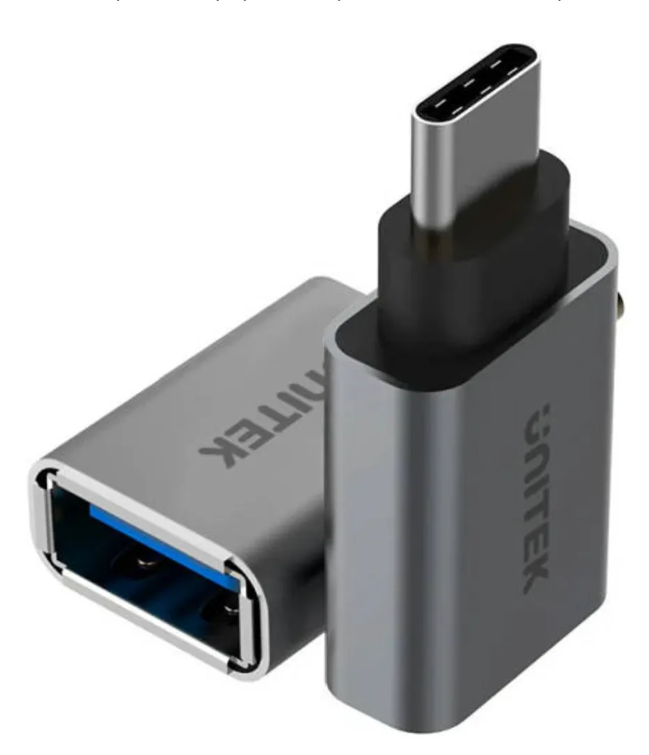 Unitek USB-C to USB-A Adapter, Up to 5Gbps Data Transfer Rate, Aluminium-Alloy Housing, Space Gray | Y-A025CGY