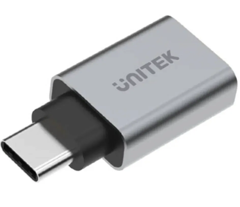 Unitek USB-C to USB-A Adapter, Up to 5Gbps Data Transfer Rate, Aluminium-Alloy Housing, Space Gray | Y-A025CGY