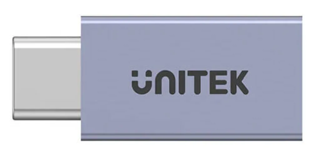 Unitek USB4 Male to Female Adapter, 40Gbps Data Transmission Speed, 8K@60Hz Video Output, 240W Fast Charging, Aluminium Alloy Material, Space Grey | A1038GY01
