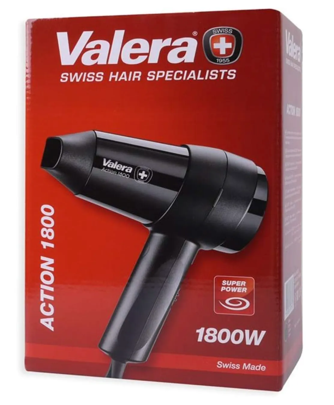 Valera 542.08,Valera 542.08 Hair Dryer Action Black 1800 - Swiss, Black,