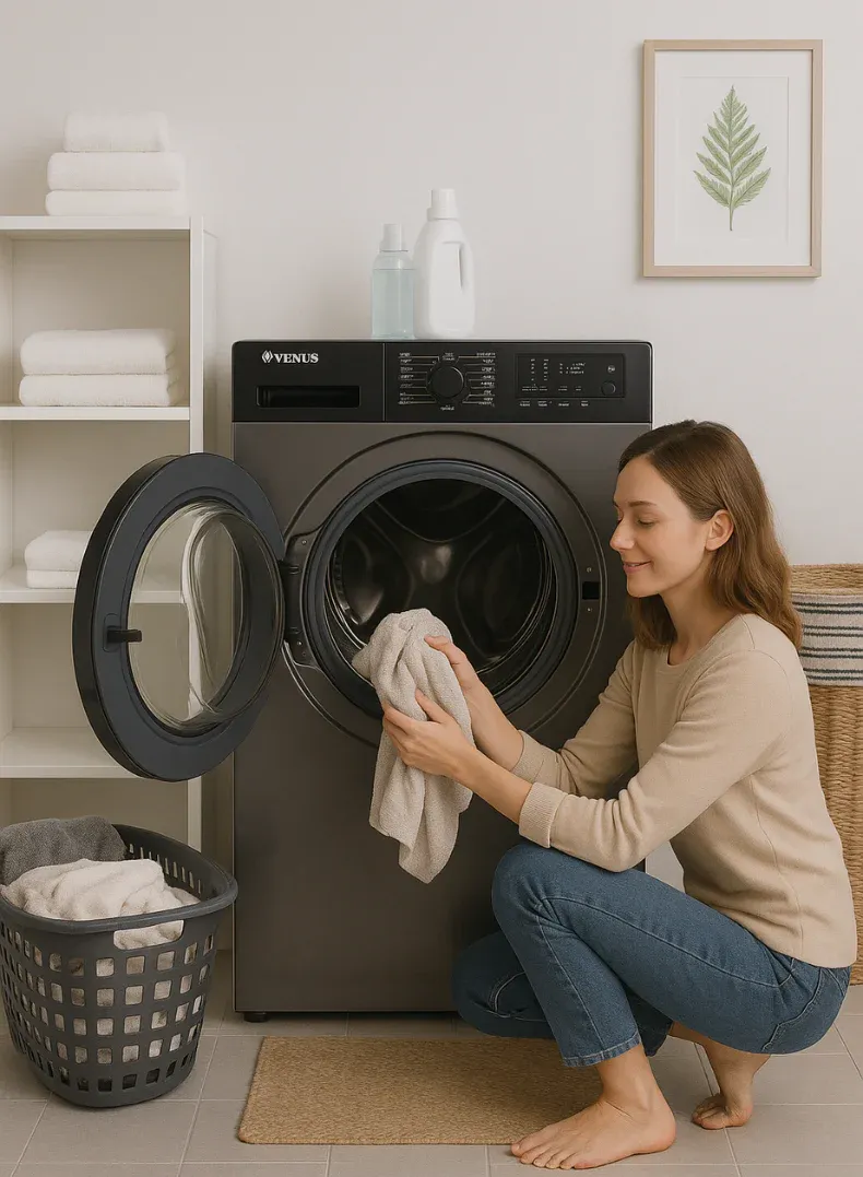 Venus 7Kg Front Load Fully Automatic Washing Machine With Inverter Motor, 1200 RPM, 14 Wash Programs, Digital Display & Quick Wash VW708SD Dark Silver 4
