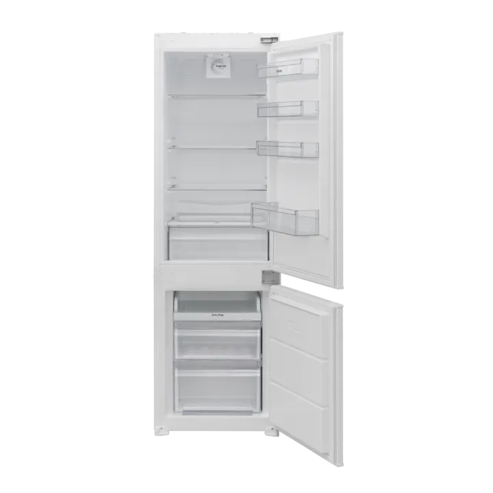 Vestel Built-In Double Door Refrigerator With Frost Free Cooling, Electronic Control, Fresh Zone, LED Lighting & Tempered Glass Shelves RF380BI3EI-W White