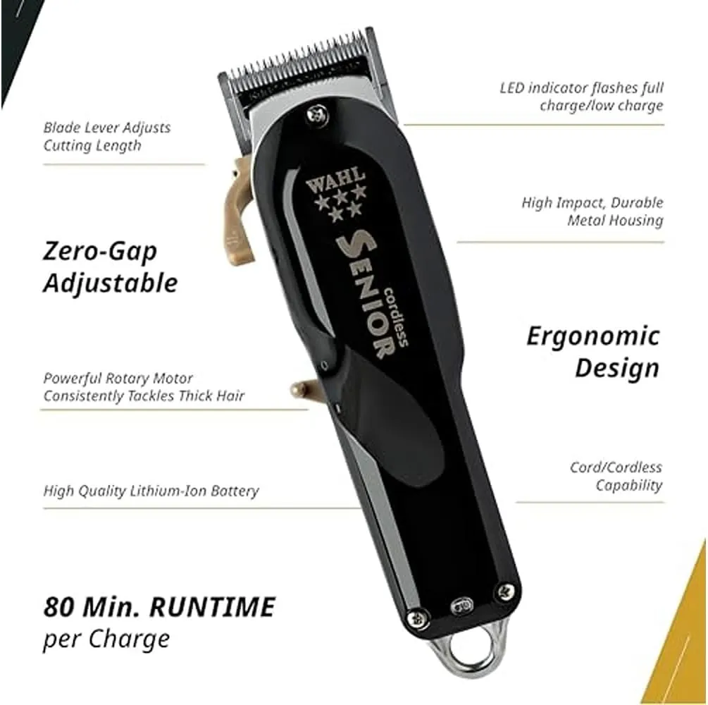 Wahl 5 Star Cordless Senior Clipper,8504 3