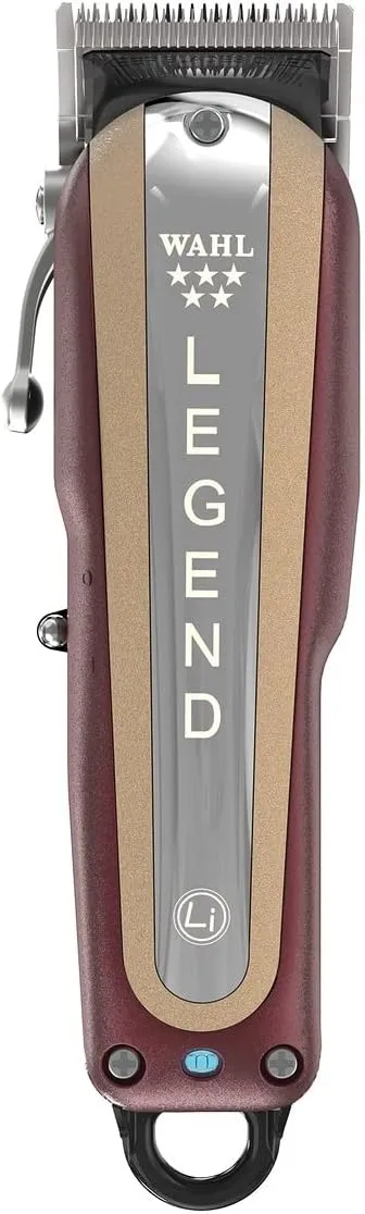 WAHL 5 Star Legend Professional Hair Clippers Professional Hair Cutting Kit Adjustable Taper Lever Notched Blade Wedge Blades Cordless Barber Supplies Red