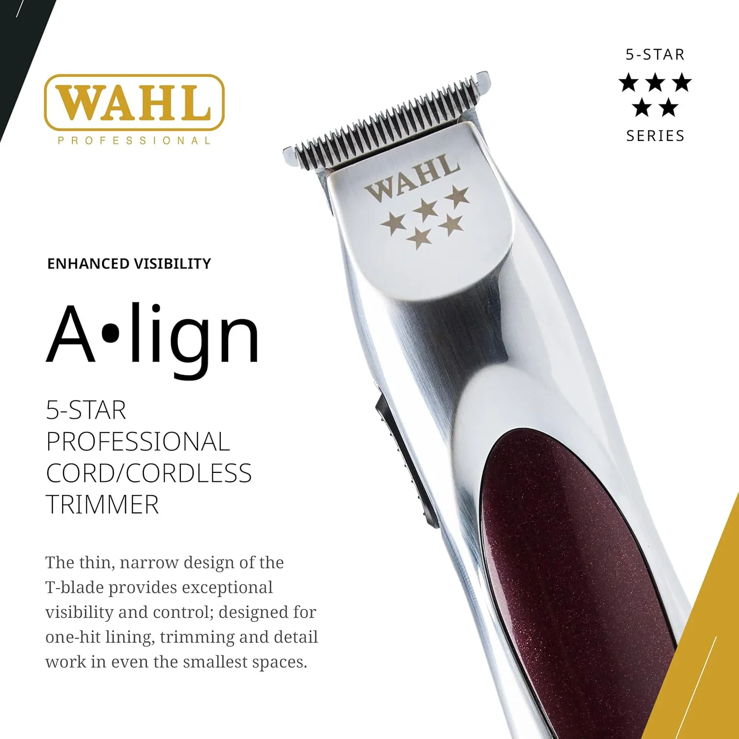 Wahl Professional Align Trimmer, High-Performance Cordless Trimmer with 180-Minute Run Time, Lithium Ion